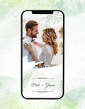 1 Day To Go Wedding Countdown | Elegant Leafy Theme Save the Date | IM-2227