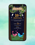 18th Anniversary Invitation Card | Romantic Cocktail Theme E-Invite | IM-2134