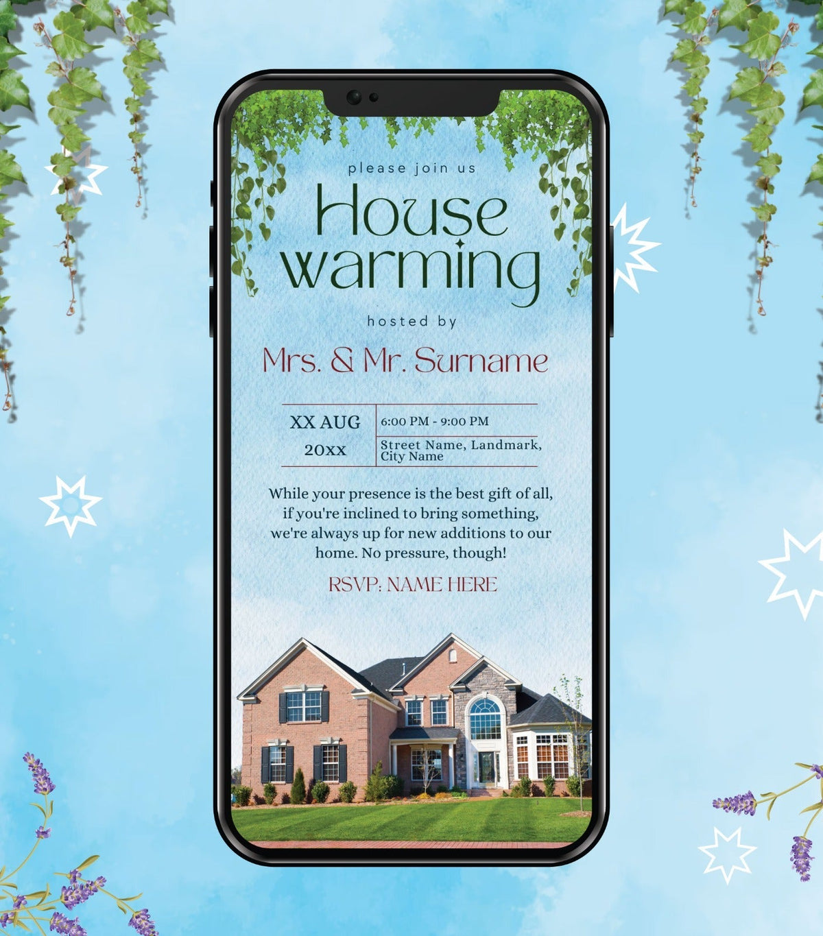 Housewarming E-Invite | Digital Homewarming Party Invitation with Elegant Modern Design | IM-2759